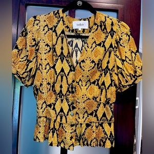 Ba&sh black and gold size 0 blouse